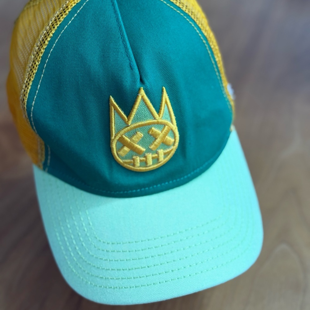 Cult of Individuality Teal and Mustard Mesh Cap - Picture 3 of 7